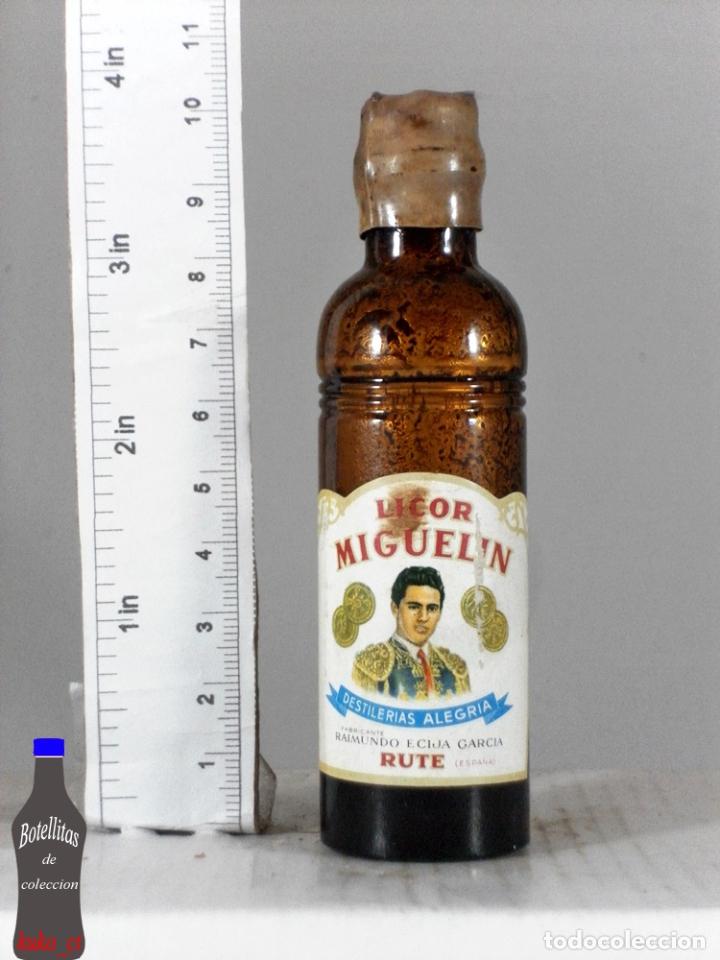 Coleccionismo de vinos y licores: BOTELLITA BOTELLIN LICOR MIGUELIN DESTILERIAS ALEGRIA RAIMUNDO ECIJA GARCIA RUTE