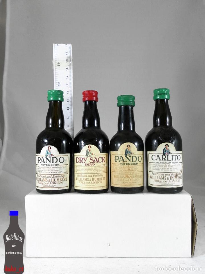 Sammlung von Weinen und Lik&ouml;ren: BOTELLITA BOTELLIN LOTE DE 4 SHERRY WILLIAMS HUMBERT JEREZ & LONDON