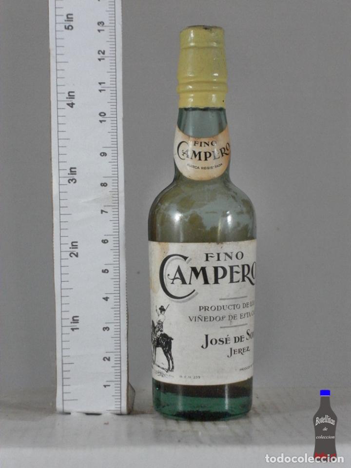 Coleccionismo de vinos y licores: BOTELLITA BOTELLIN FINO CAMPERO JOSE DE SOTO JEREZ DE LA FRONTERA