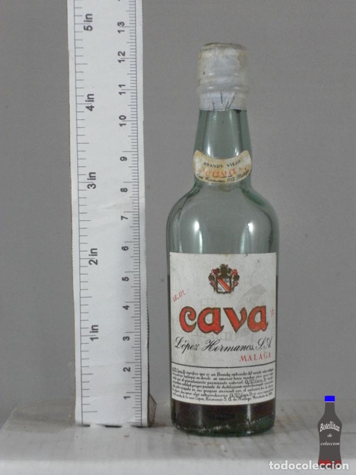 Coleccionismo de vinos y licores: BOTELLITA BOTELLIN BRANDY VIEJO A.W. 16 CAVA LOPEZ HERMANOS MALAGA