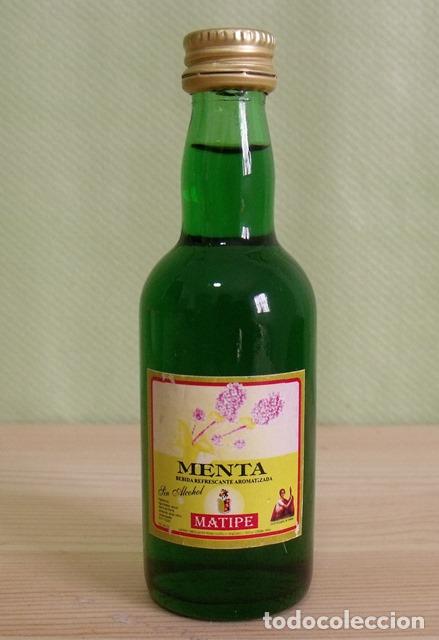 Coleccionismo de vinos y licores: Botella Miniatura Botellin Licor Menta Matipe - Cruz Conde