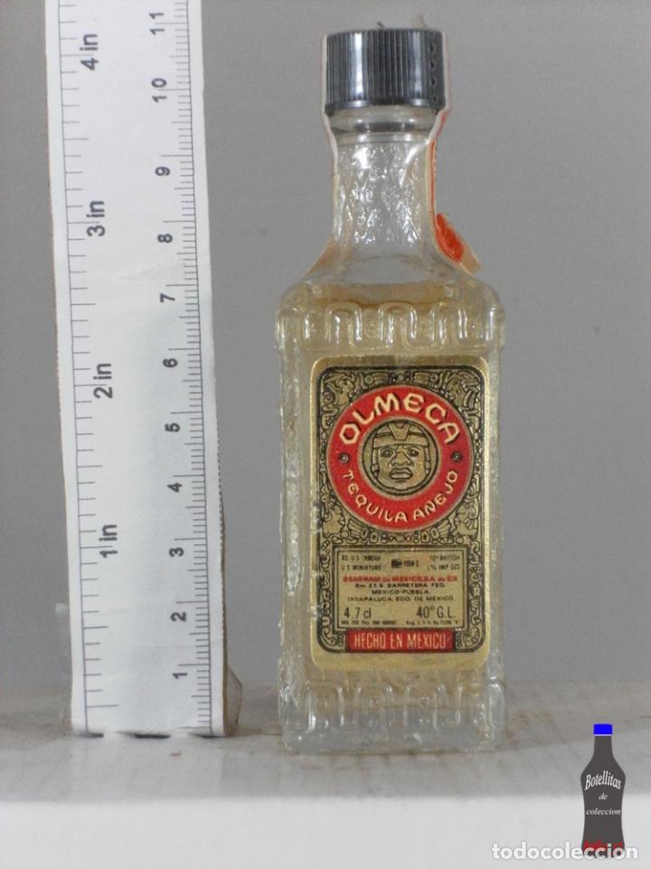 Sammlung von Weinen und Lik&ouml;ren: BOTELLITA BOTELLIN TEQUILA A&Ntilde;EJO OLMECA SEAGRAM&acute;S MEXICO IXTAPALUCA