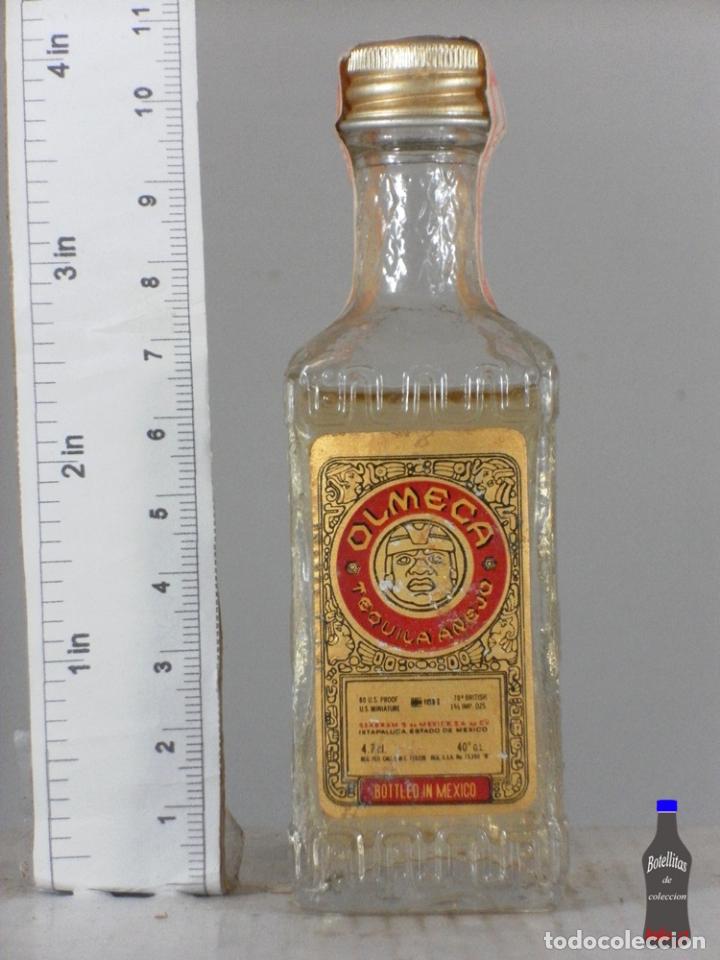 Sammlung von Weinen und Lik&ouml;ren: BOTELLITA BOTELLIN TEQUILA A&Ntilde;EJO OLMECA SEAGRAM&acute;S MEXICO IXTAPALUCA