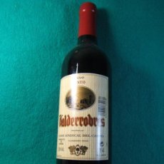 Coleccionismo de vinos y licores: VALDERROBRES VINO TINTO-COOP. SINDICAL DEL CAMPO-VALDEROURES-BAJO ARAGON TERUEL-75CC-13,5 %.. Lote 362765310