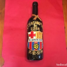 Coleccionismo de vinos y licores: BOTELLA DE VINO TINTO DEL F.C.BARCELONA TETRACAMPIONS DE LLIGA - 91 - 92 - 93 - 94 - LAS DE TENERIFE. Lote 363073185