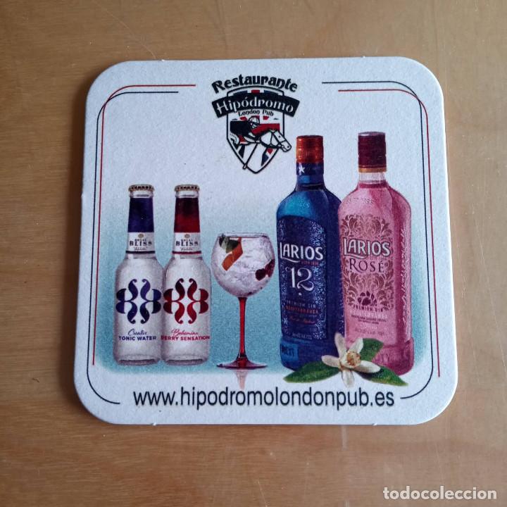 Coleccionismo de vinos y licores: Posavasos Ginebra Larios