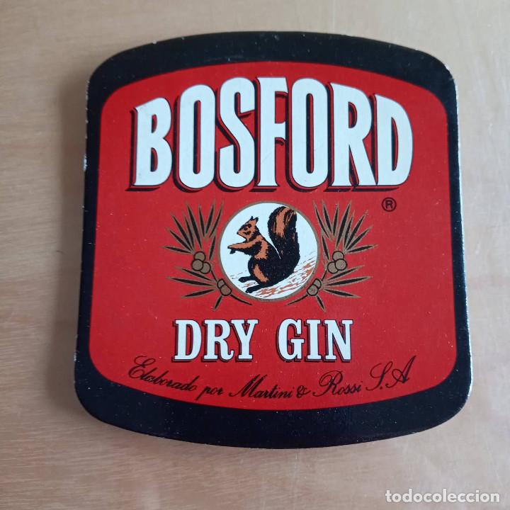 Coleccionismo de vinos y licores: Posavasos Ginebra Bosford