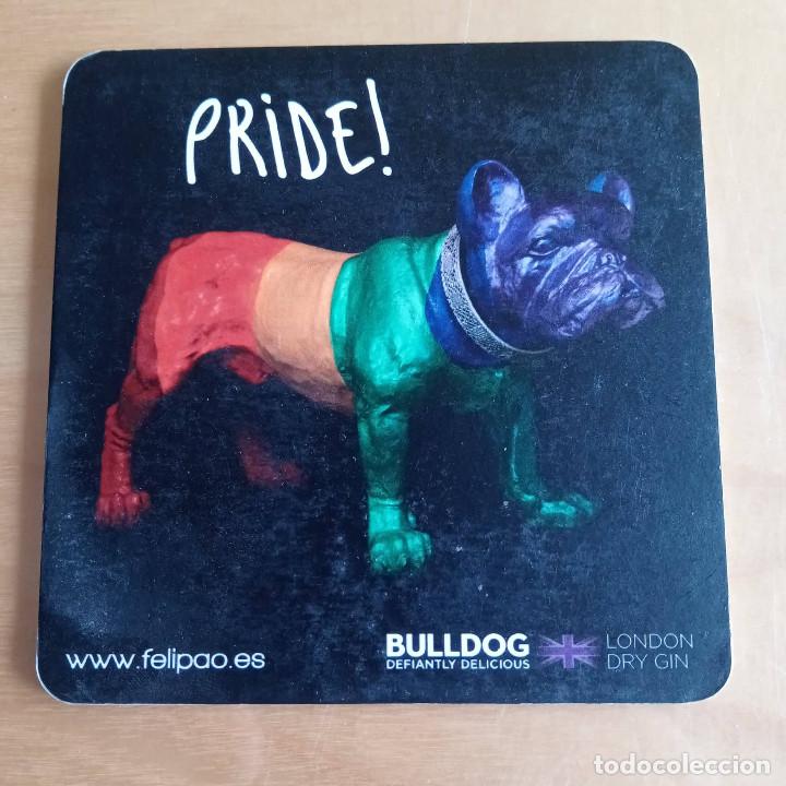 Coleccionismo de vinos y licores: Posavasos Ginebra Bulldog