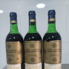 Coleccionismo de vinos y licores: BOTELLA DE VINO DE RIOJA. LAS 3 DE LAS FOTOS.VIÑA ALBINA 1971. Lote 363721645