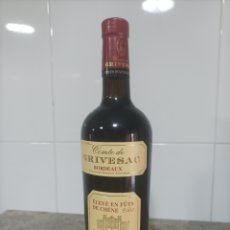 Coleccionismo de vinos y licores: BOTELLA DE VINO BURDEOS. COMTE DE GRIVESAC 2000 BORDEAUX. Lote 364762446