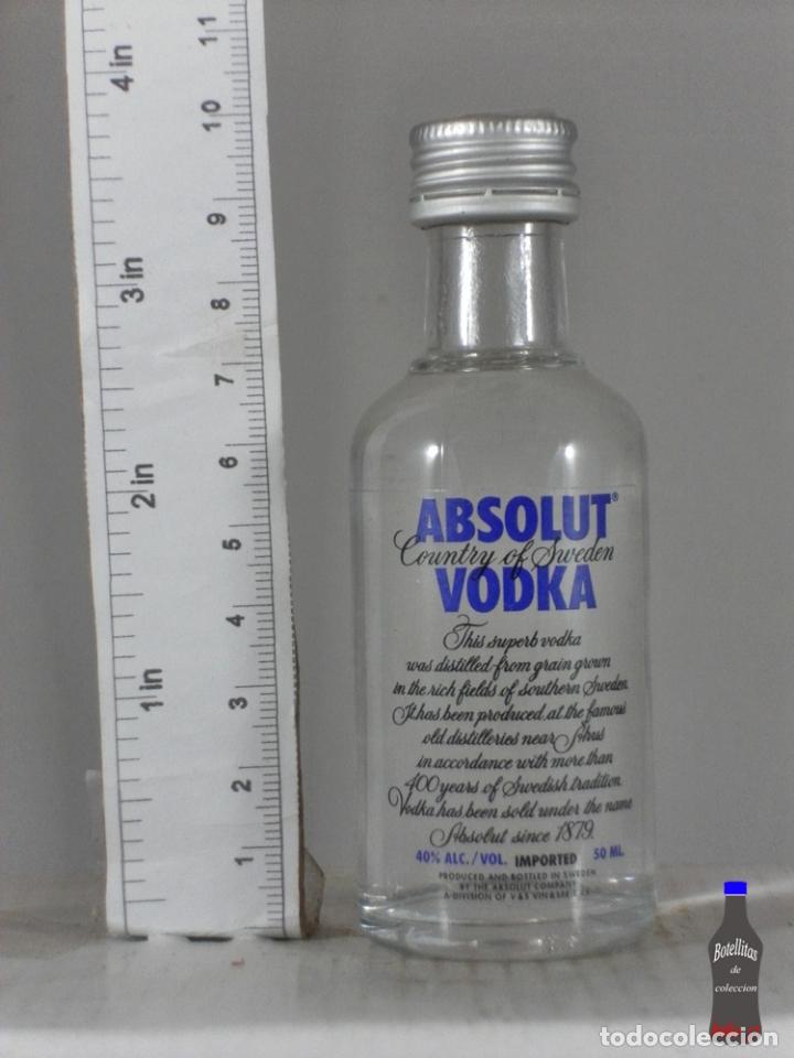Sammlung von Weinen und Lik&ouml;ren: BOTELLITA BOTELLIN ABSOLUT VODKA VINS SPRIT SWEEDEN DISTRIBUIDO FRANCIA