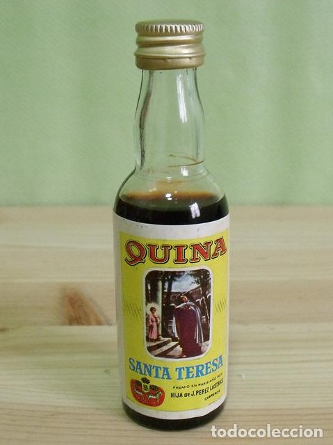 Coleccionismo de vinos y licores: Botella Miniatura Botellin Vino Quina Santa Teresa