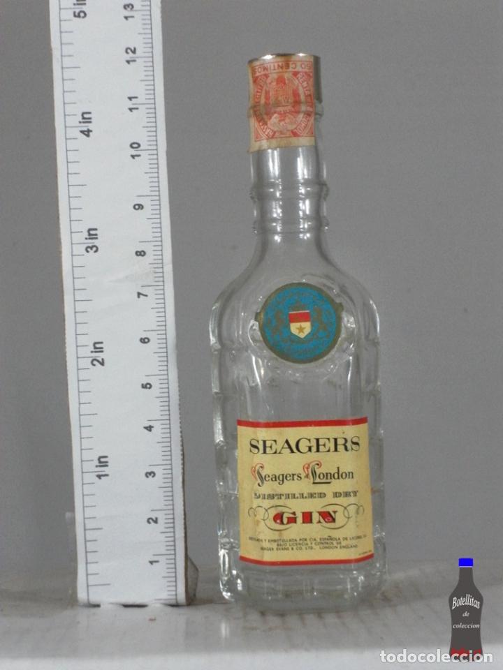 Coleccionismo de vinos y licores: BOTELLITA BOTELLIN SEAGERS LONDON DRY GIN CIA ESPA&Ntilde;OLA LICORES