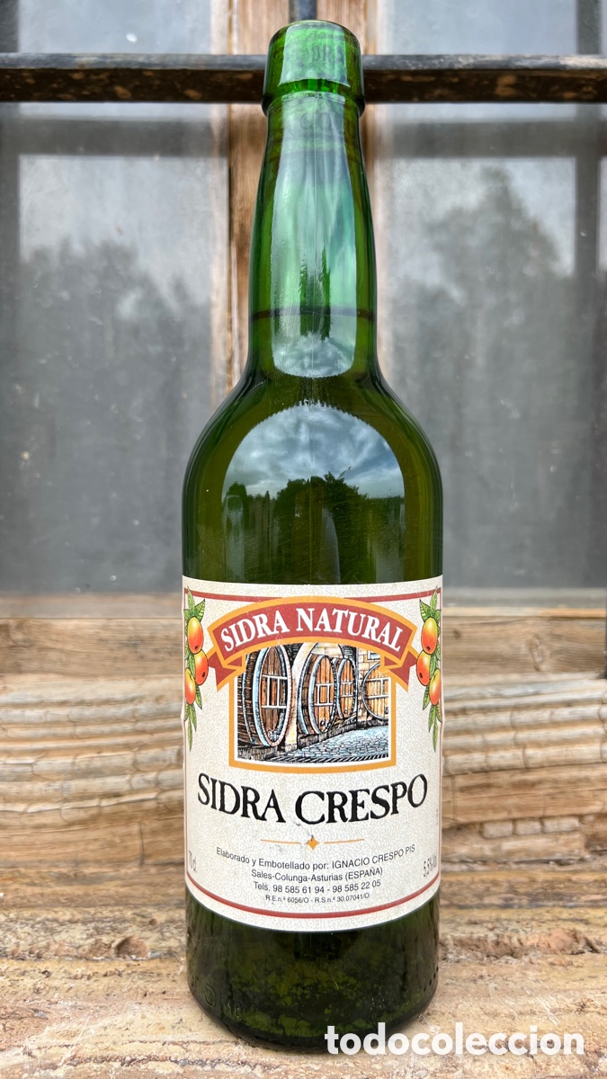 Coleccionismo de vinos y licores: BOTELLA DE SIDRA CRESPO, SIN ABRIR