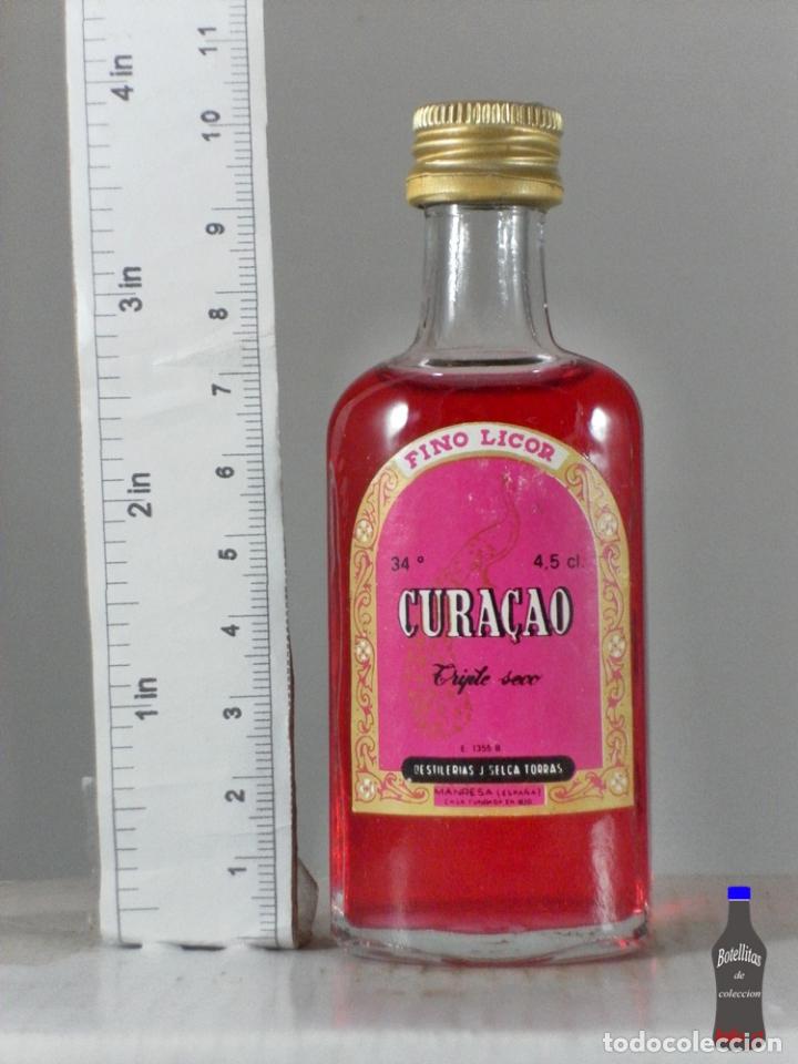 Coleccionismo de vinos y licores: BOTELLITA BOTELLIN LICOR TRIPLE SECO CURACAO DESTILERIAS J. SELGA TORRAS MANRESA ESPA&Ntilde;A