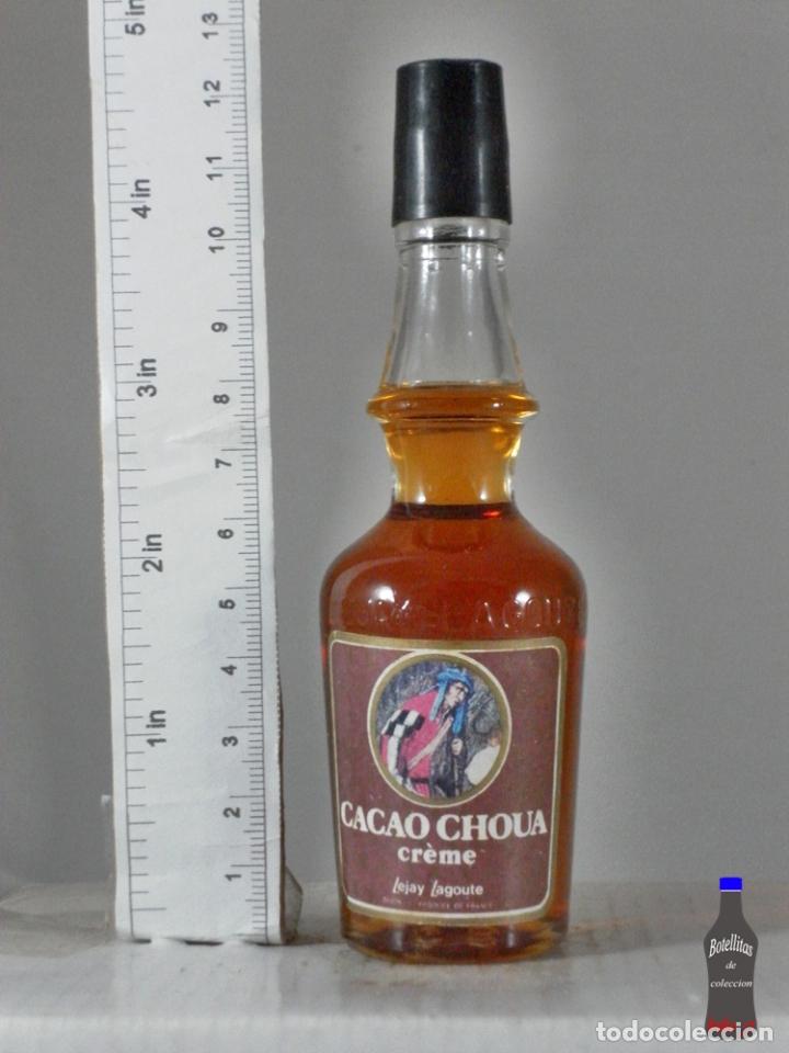 Collection of wines and liquors: BOTELLITA BOTELLIN CACAO CHOUA CREME LAGOUTE FRANCE