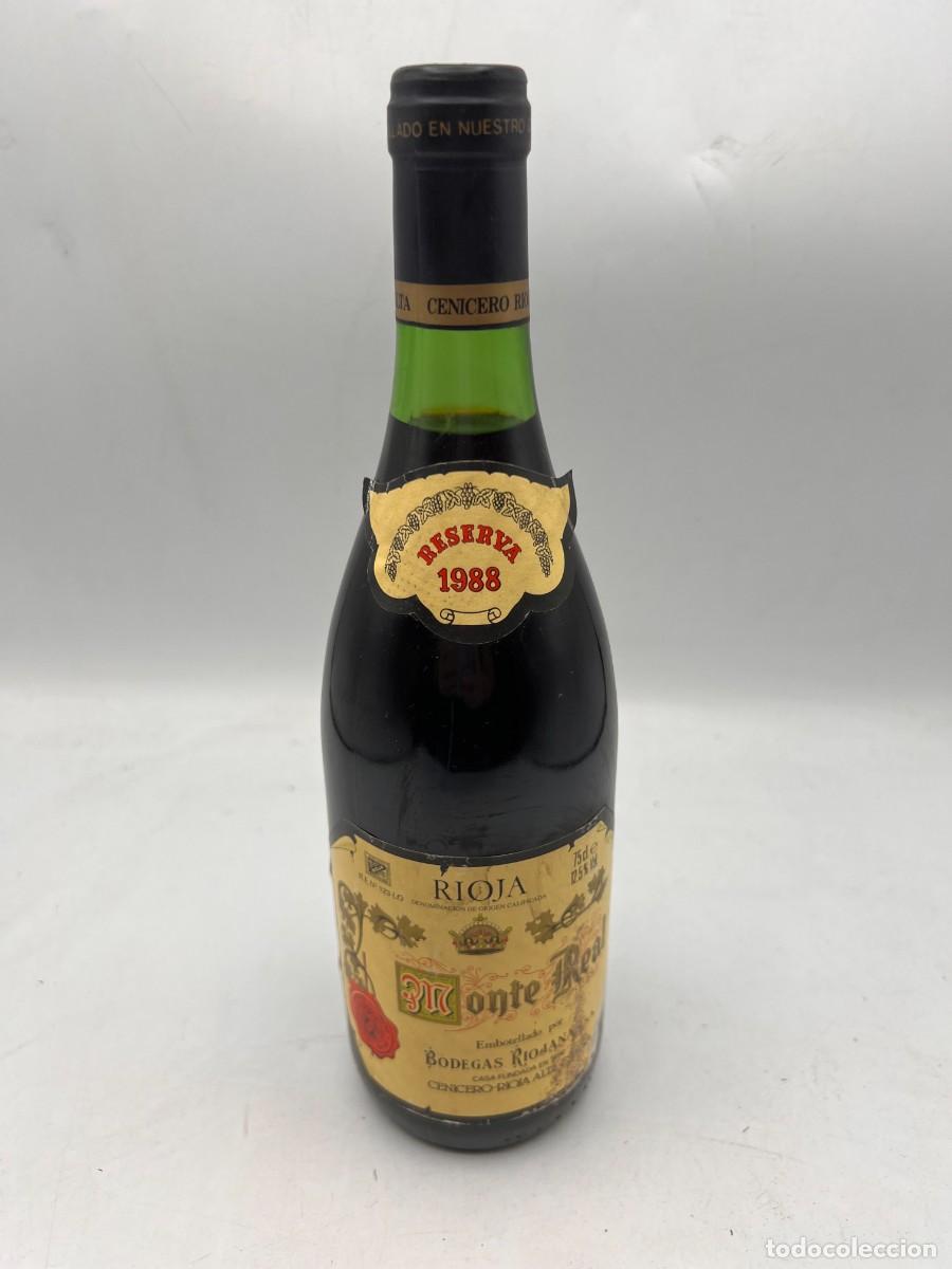 Collection of wines and liquors: BOTELLA. RIOJA. MONTE REAL. RESERVA 1988. BODEGAS RIOJANA. 75 CL. 12.5% VOL.