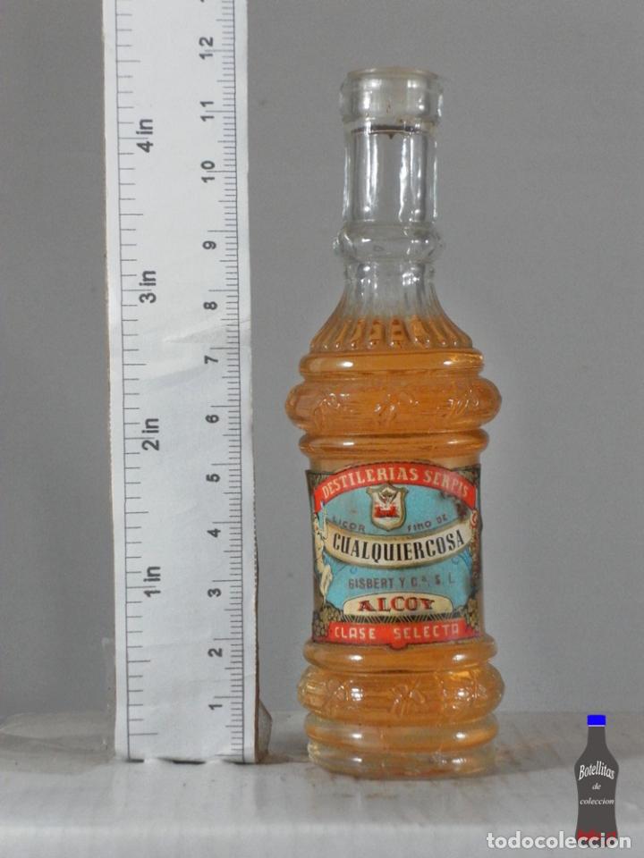 Sammlung von Weinen und Lik&ouml;ren: BOTELLITA BOTELLIN CUALQUIERCOSA SERPIS GISBERT Y CIA ALCOY