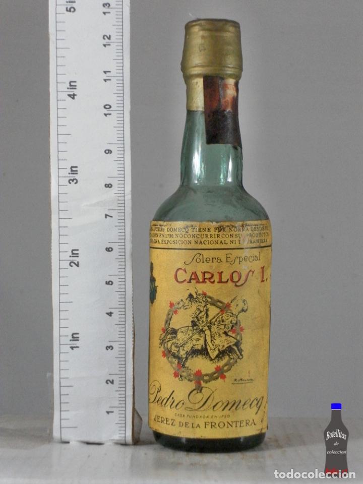 Coleccionismo de vinos y licores: BOTELLITA BOTELLIN BRANDY CARLOS I SOLERA ESPECIAL PEDRO DOMECQ JEREZ DE LA FRONTERA