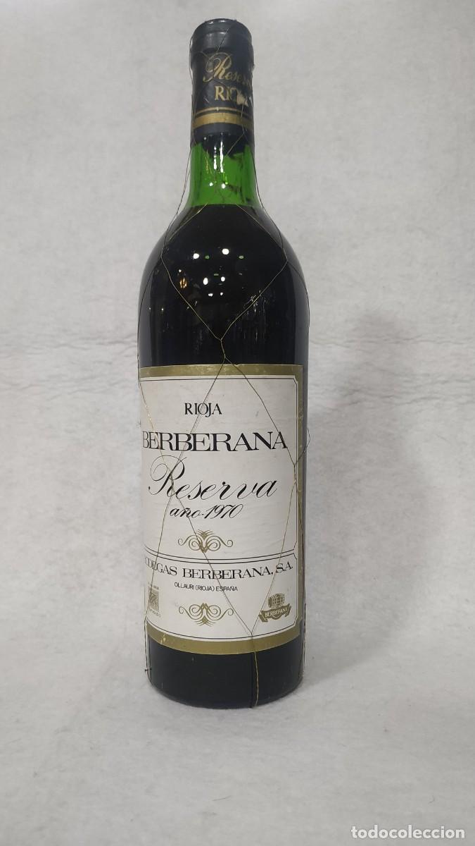 Sammlung von Weinen und Lik&ouml;ren: BOTELLA DE VINO BERBERANA 1970