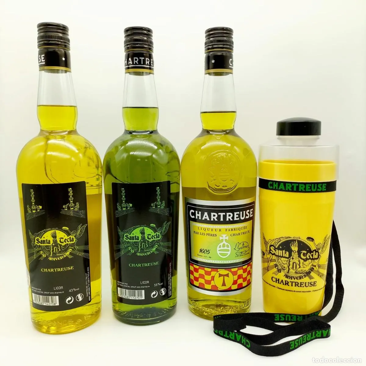 Lote 3 Botellas Chartreuse Santa Tecla Tarragona 2022: 1 TAU, 1 Amarillo, 1 Verde + 1 Barrilet