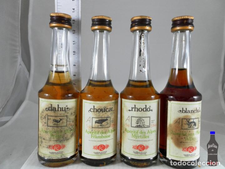 Colecionismo de vinhos e licores: BOTELLITA BOTELLIN LOTE DE 4 APERITIVOS ROUTIN CHAMBERY