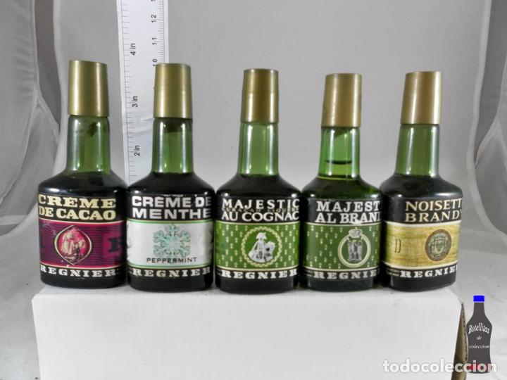 Coleccionismo de vinos y licores: BOTELLITA BOTELLIN LOTE DE 5 LICORES REGNIER COINTREAU