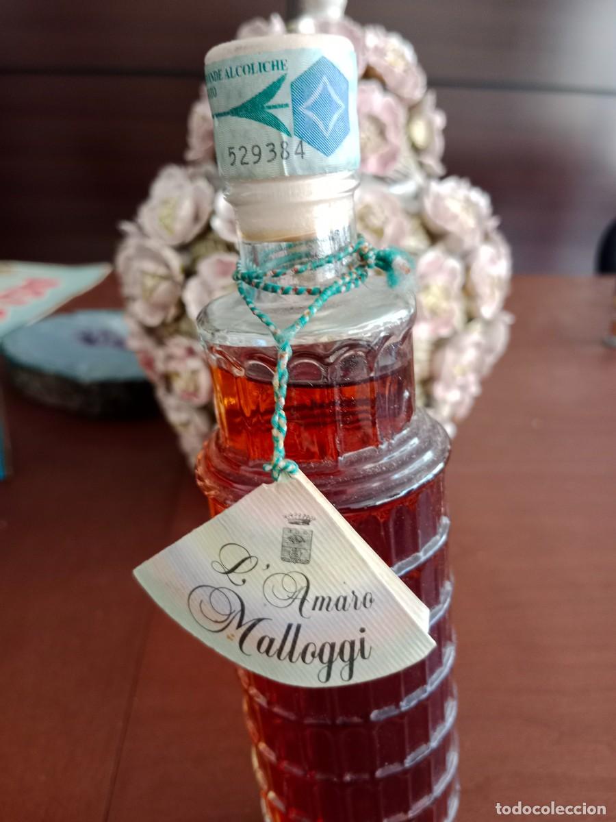 Coleccionismo de vinos y licores: BOTELLA CRISTAL TORRE DE PISA - LICOR L&acute;AMARO MALLOGUI - ITALIA - 20 CL - SIN ABRIR