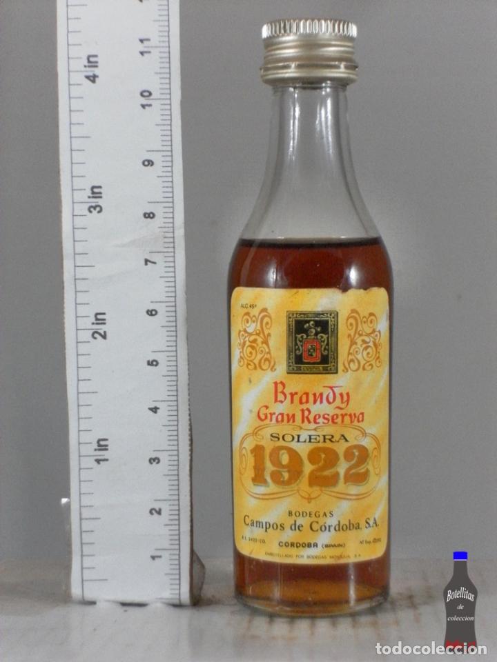 Coleccionismo de vinos y licores: BOTELLITA BOTELLIN BRANDY GRAN RESERVA SOLERA 1922 BODEGAS CAMPOS DE CORDOBA ESPA&Ntilde;A