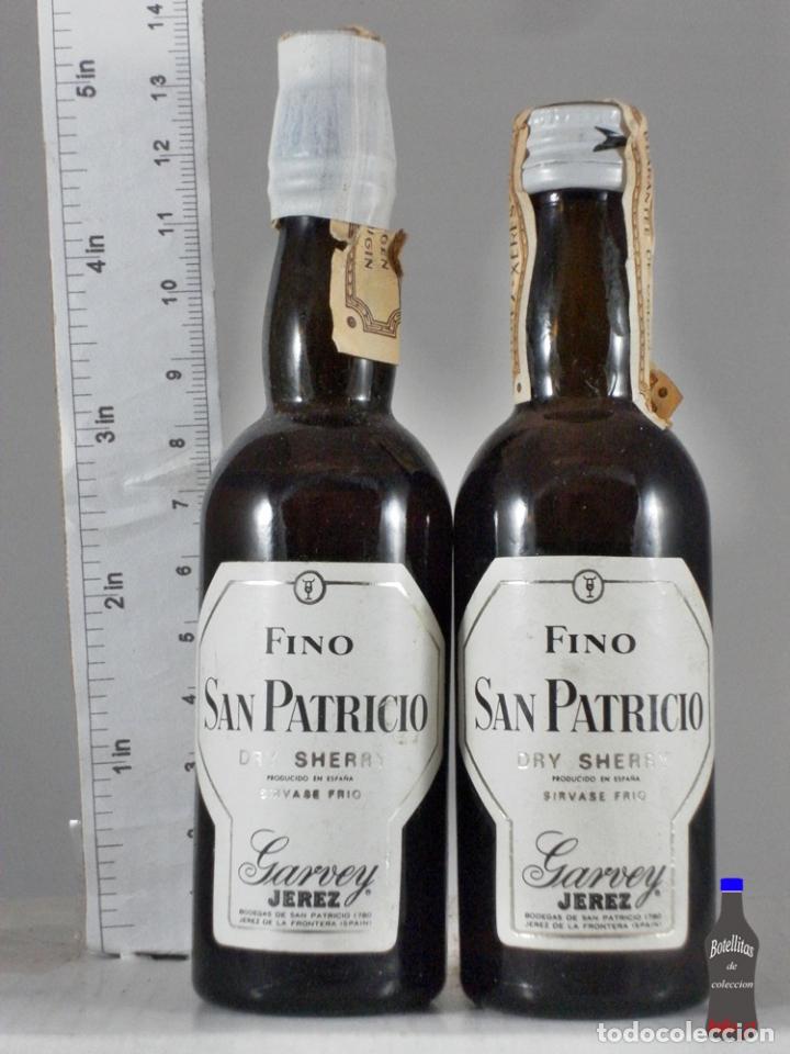 Collection of wines and liquors: BOTELLITA BOTELLIN LOTE 2 BOTELLINES SHERRY FINO SAN PATRICIO GARVEY JEREZ