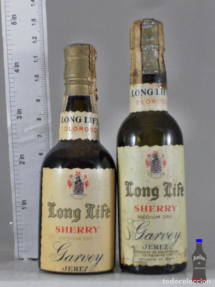 Collection of wines and liquors: BOTELLITA BOTELLIN LOTE 2 BOTELLINES SHERRY LONG LIFE GARVEY JEREZ