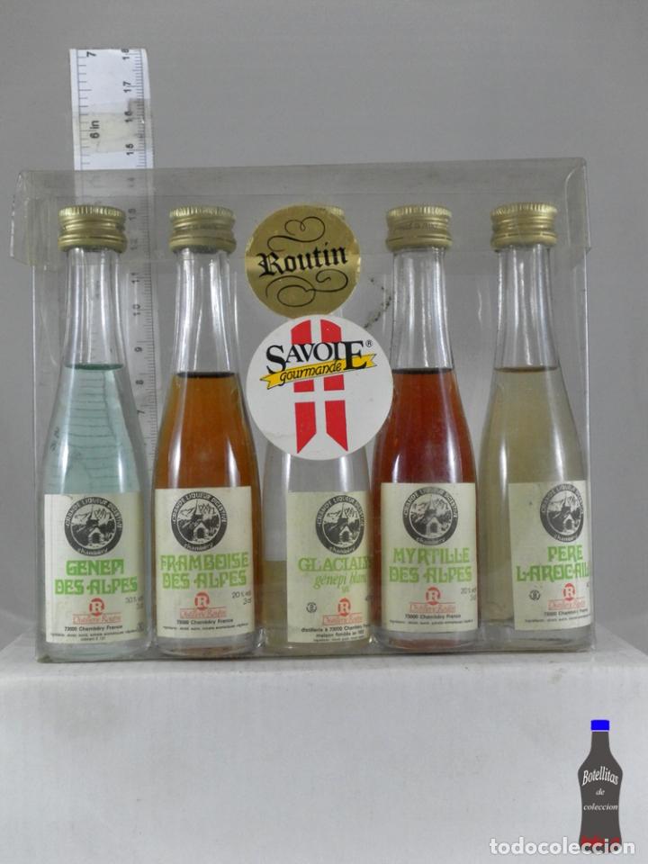 Collection of wines and liquors: BOTELLITA BOTELLIN LOTE DE 5 ROUTIN FRANCIA