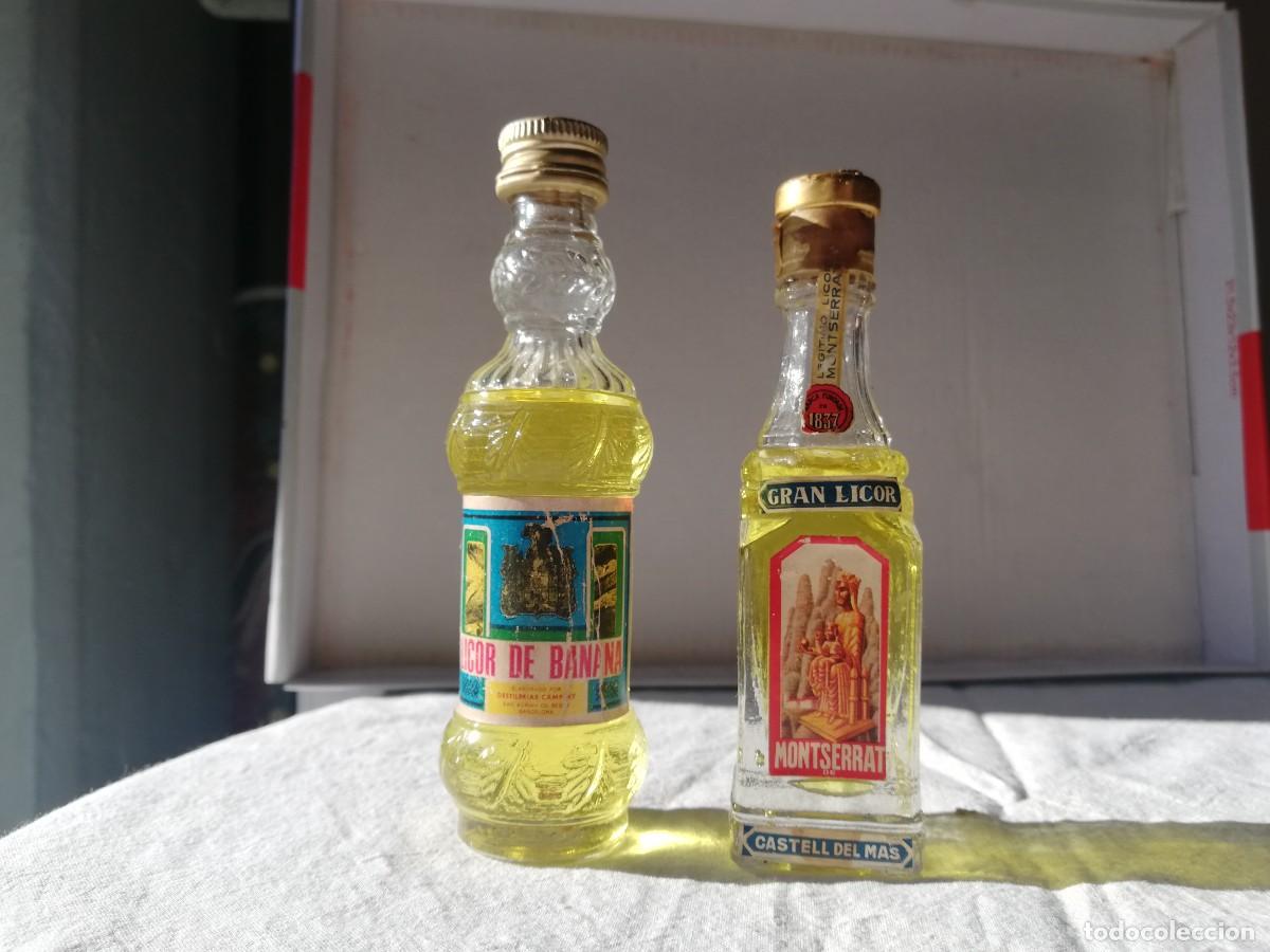 Coleccionismo de vinos y licores: BOTELLIN LOTE 2 G. LICOR CASTELL DEL MAS-LICOR BANANA CAMPANY