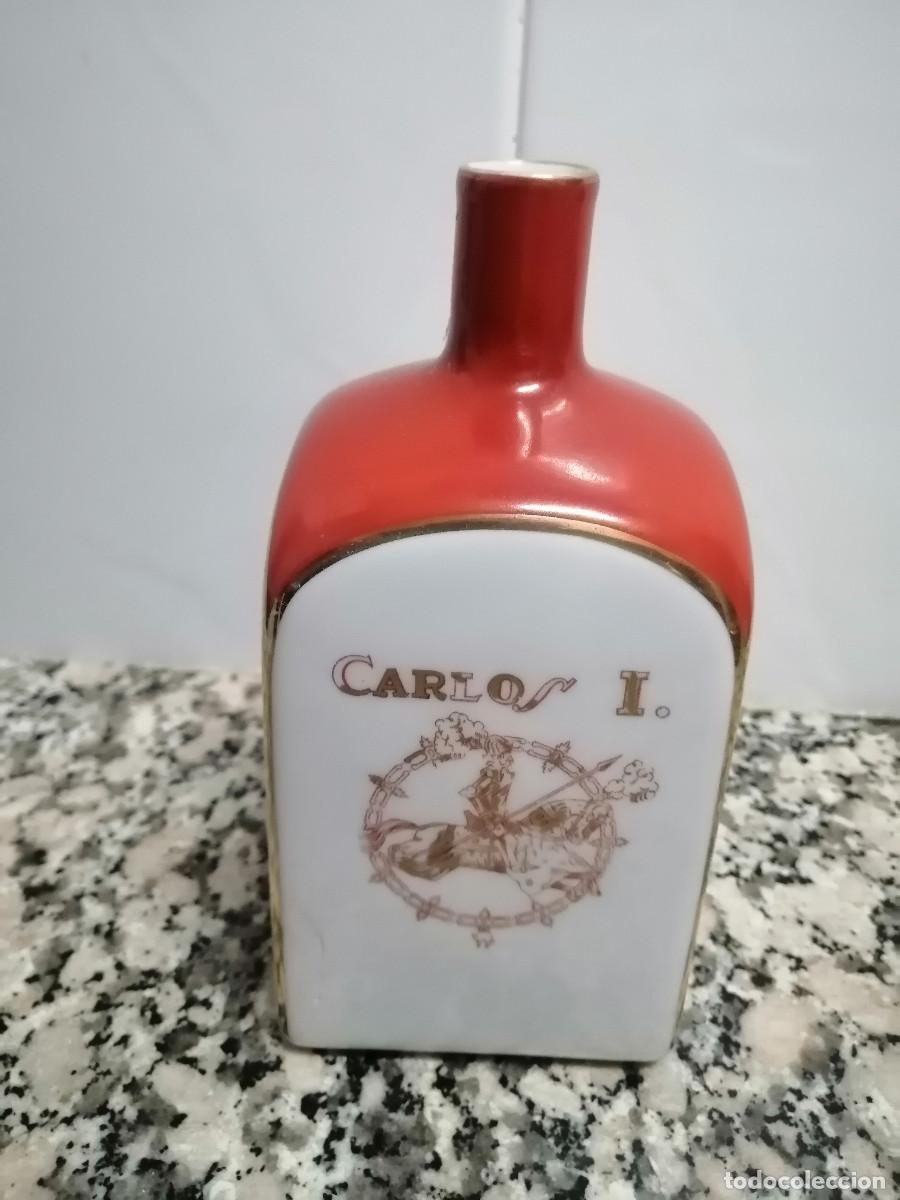 Coleccionismo de vinos y licores: ANTIGUA BOTELLA CARLOS I DE CERAMICA BIDASOA ESPA&Ntilde;A VACIA VER FOTO
