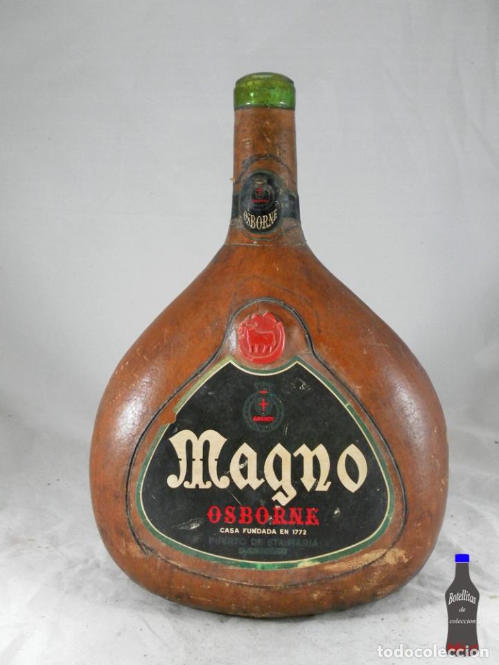 Coleccionismo de vinos y licores: BOTELLON MAGNO OSBORNE FORRADA CUERO PUERTO DE SANTA MARIA