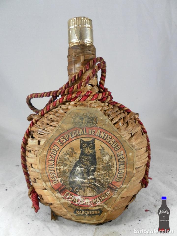 Sammlung von Weinen und Lik&ouml;ren: BOTELLA FORRADA MIMBRE ANIS CISA EL MASNOU BARCELONA