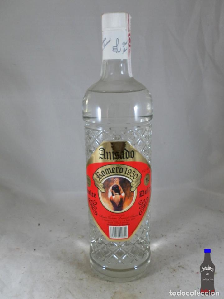 Collection of wines and liquors: BOTELLA ANIS DULCE ANISADO ROMERO 1950 MARIA DOLORES LACARCEL FRUTOS LORQUI MURCIA
