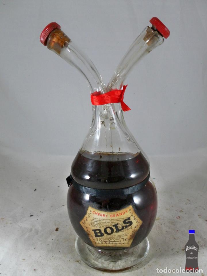Coleccionismo de vinos y licores: BOTELLA BOLS 2 EN 1 CHERRY BRANDY CURACAO TRIPLE SEC CENON BORDEAUX