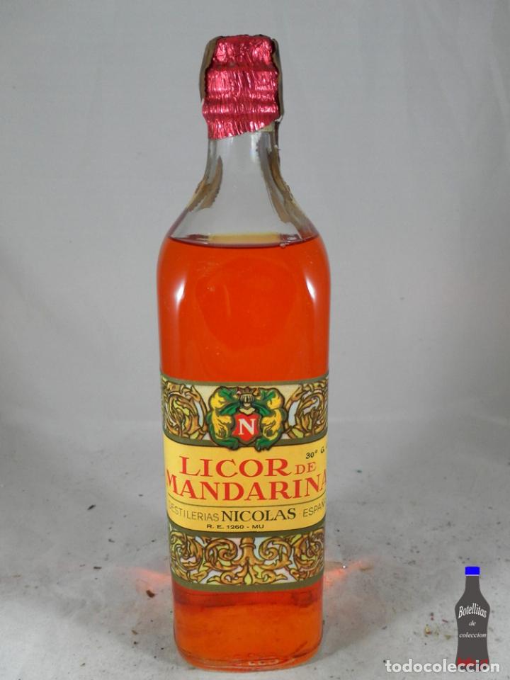 Collection of wines and liquors: BOTELLA LICOR DE MANDARINA DESTILERIAS NICOLAS MURCIA ESPA&Ntilde;A