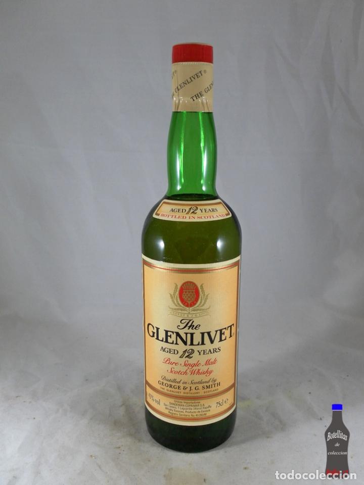 Sammlung von Weinen und Lik&ouml;ren: BOTELLA THE GLENLIVET AGED 12 YEARS SCOTLAND SANDEMAN COPRIMAR