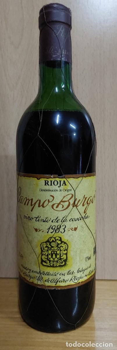 Coleccionismo de vinos y licores: BOTELLA VINO RIOJA CAMPO BURGO CRIANZA 1983