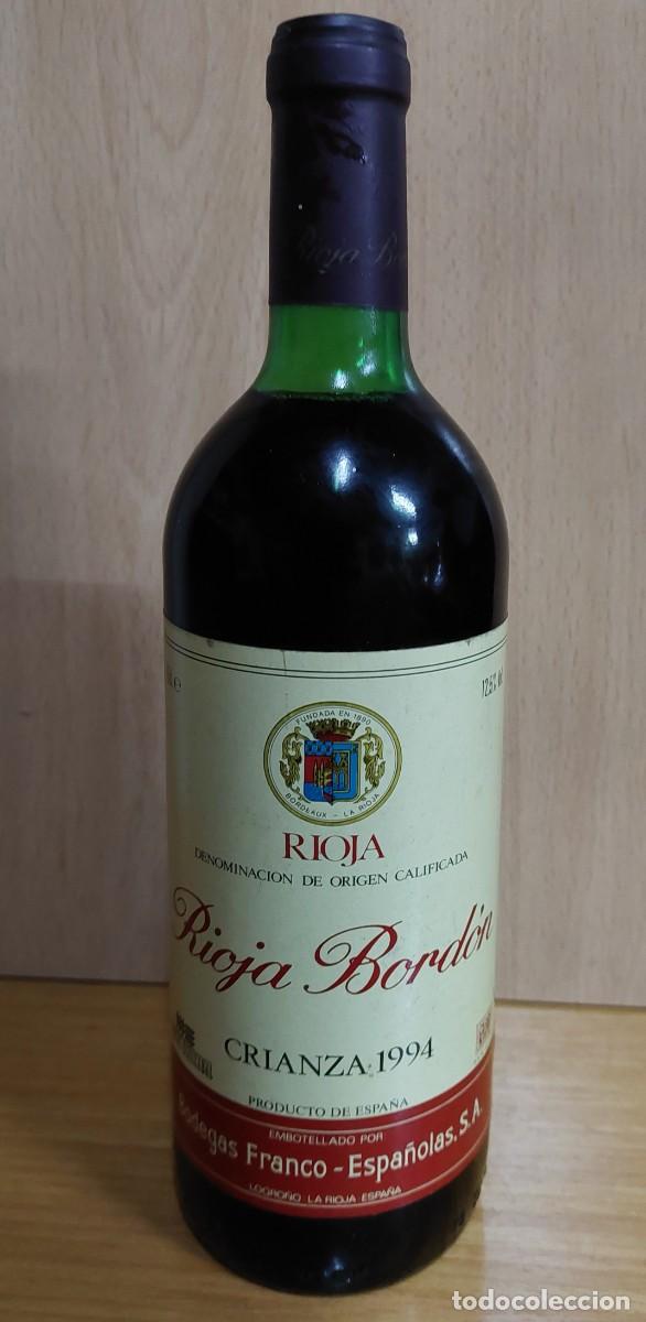 Coleccionismo de vinos y licores: VINO RIOJA BORDON COSECHA 1994