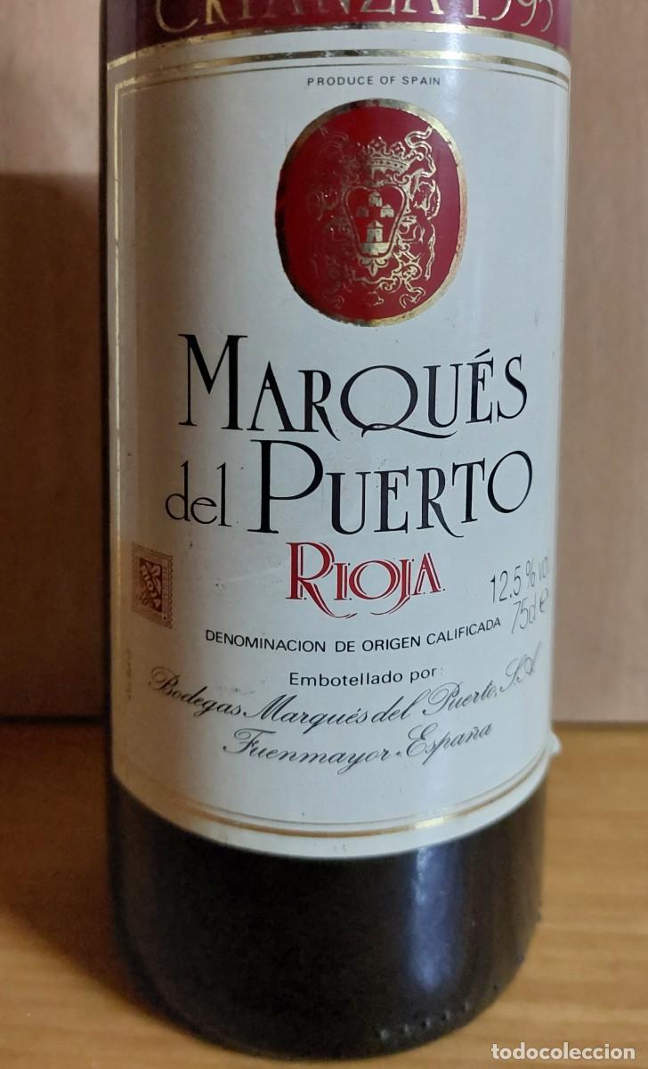 Coleccionismo de vinos y licores: VINO RIOJA MARQUES DEL PUERTO CRIANZA 1995