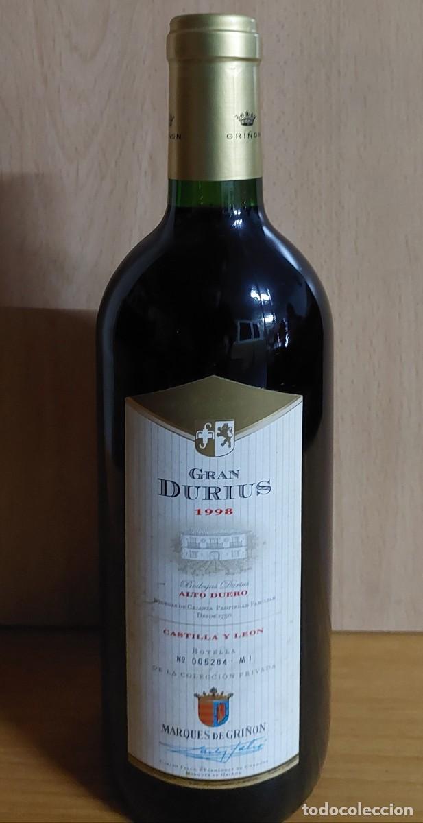 Coleccionismo de vinos y licores: VINO CASTILLA Y LEON GRAN DURIUS CRIANZA 1998