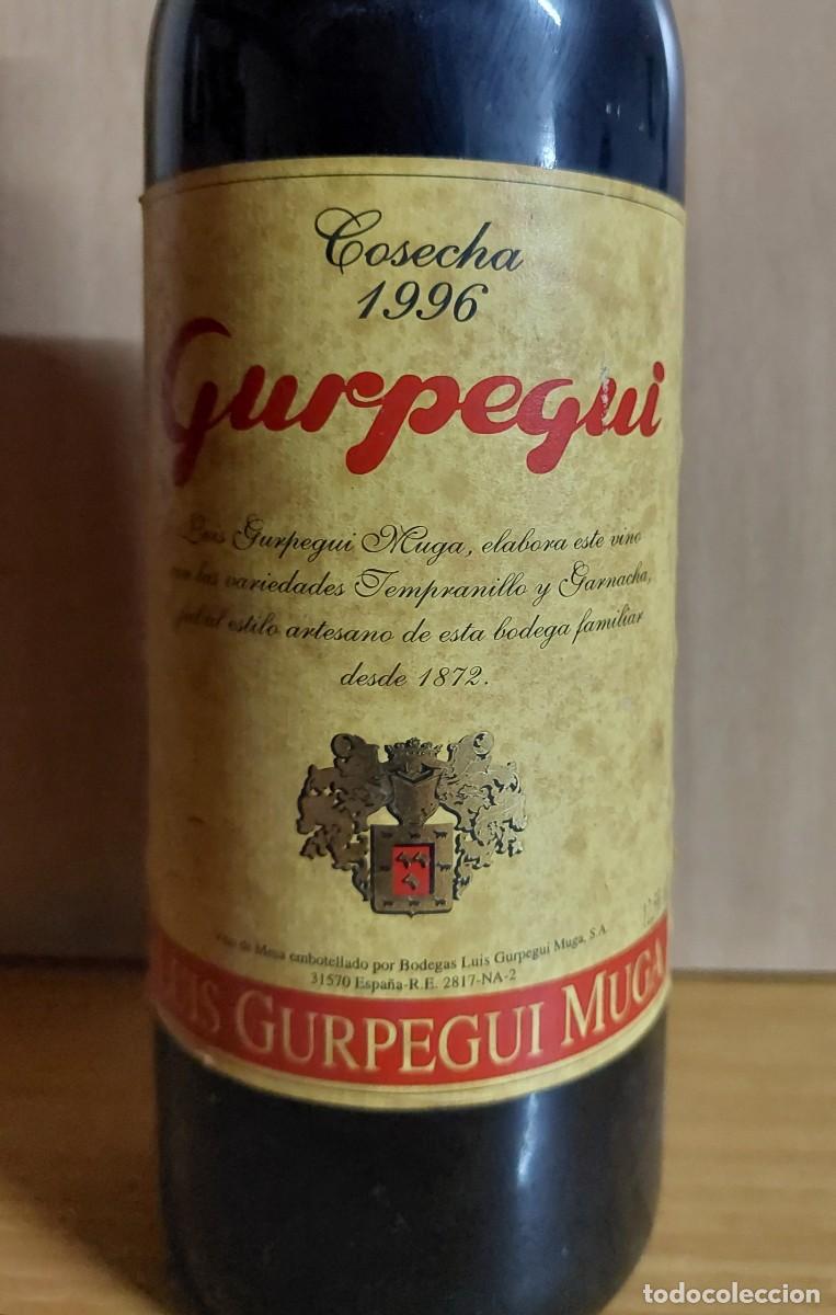 Coleccionismo de vinos y licores: VINO GURPEGUI COSECHA 1986