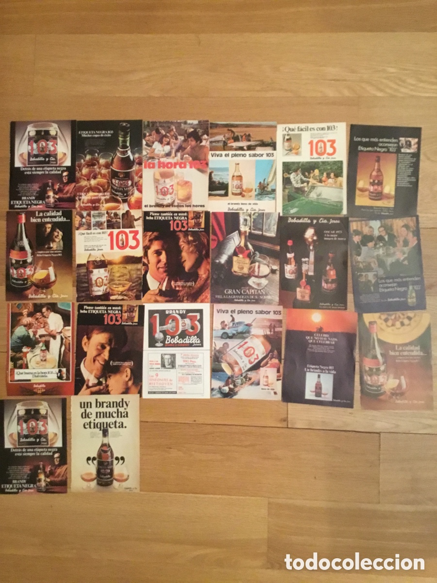 Coleccionismo de vinos y licores: 20 anuncios de Bobadilla y C&iacute;a: 1900