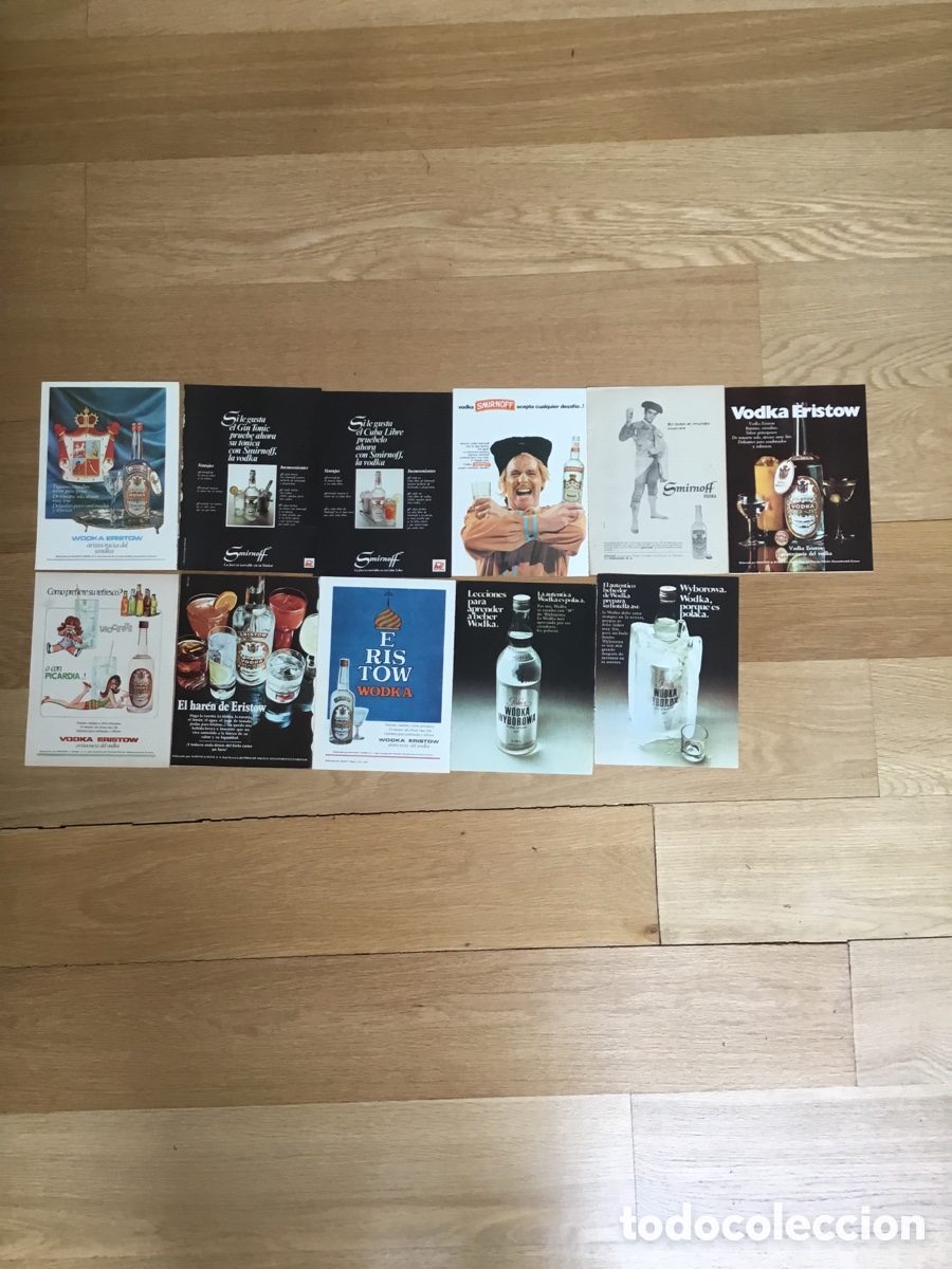 Collectionnisme de vins et liqueurs: 11 anuncios de Vodka: Eristow, Smirnoff