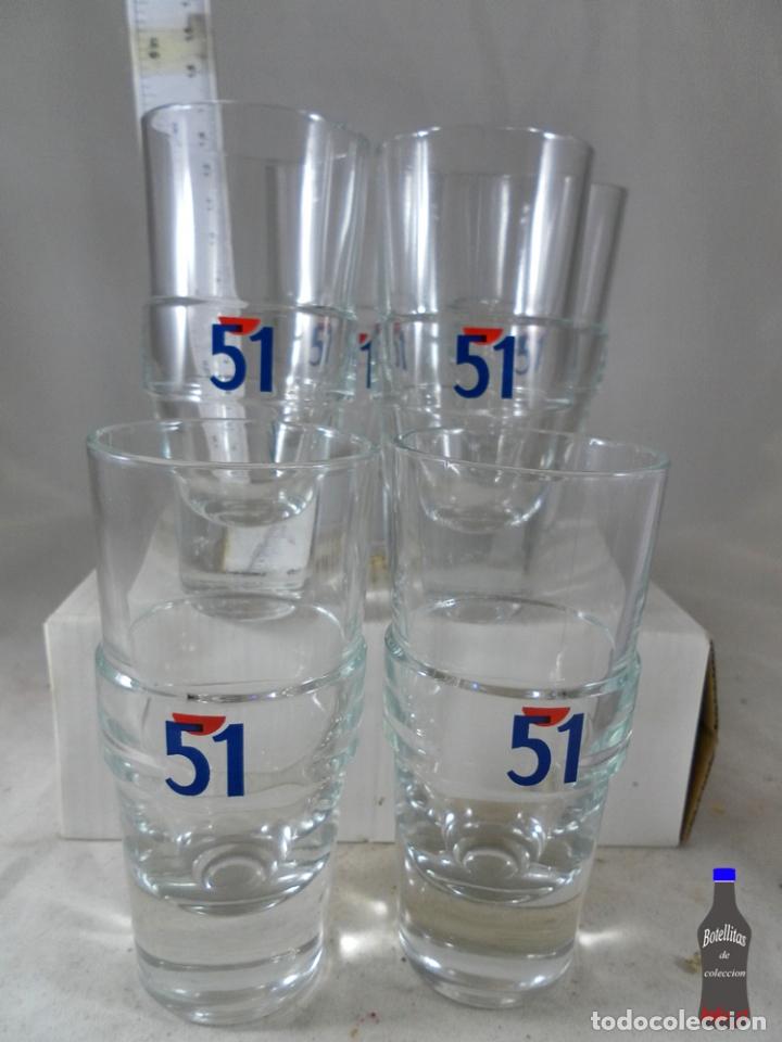 Collection of wines and liquors: VASO LOTE DE 4 PASTIS 51 PERNOD