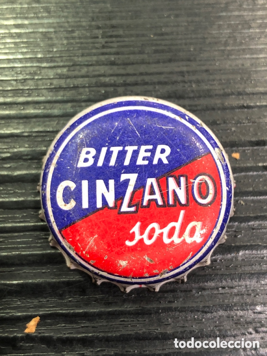 Coleccionismo de vinos y licores: Antigua chapa Bitter Cinzano, Soda (L70)