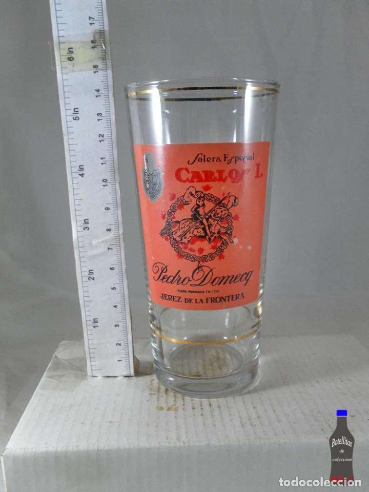 Collection of wines and liquors: VASO CRISTAL CARLOS I PEDRO DOMECQ JEREZ